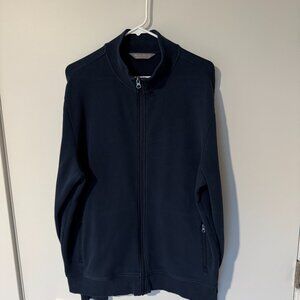 Daniel Cremieux Signature Collection Navy Full-Zip Sweater (size Large)